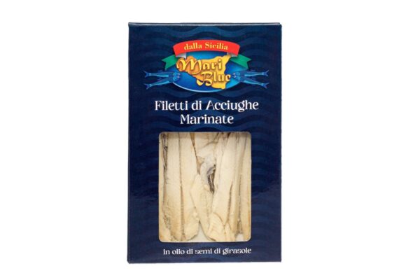 Filetti di acciughe marinate in olio di semi di girasole 70 g
