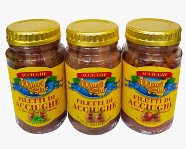 Filetti di acciughe in olio di semi di girasole 140 g