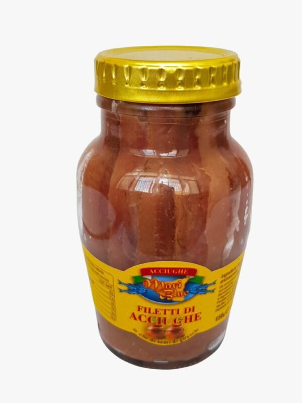 Filetti di acciughe in olio di semi di girasole 156 g