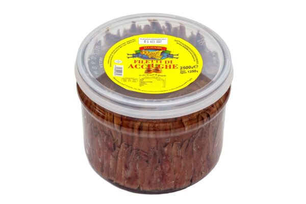 Filetti di acciughe in olio di semi di girasole 2,5 kg