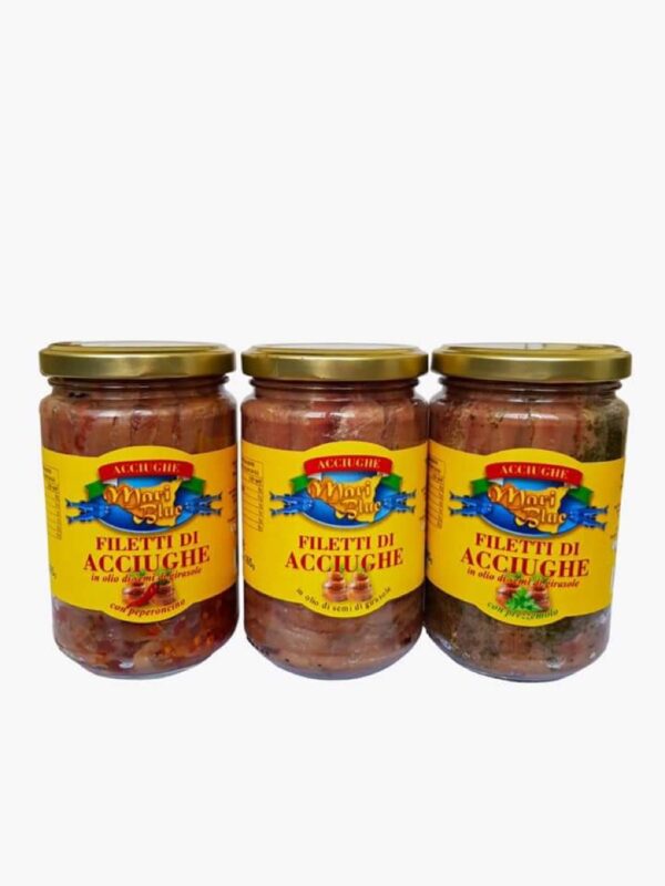Filetti di acciughe in olio di semi di girasole 300 g