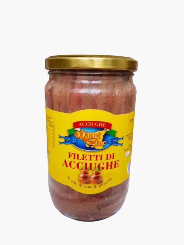 Filetti di acciughe in olio di semi di girasole 720 g